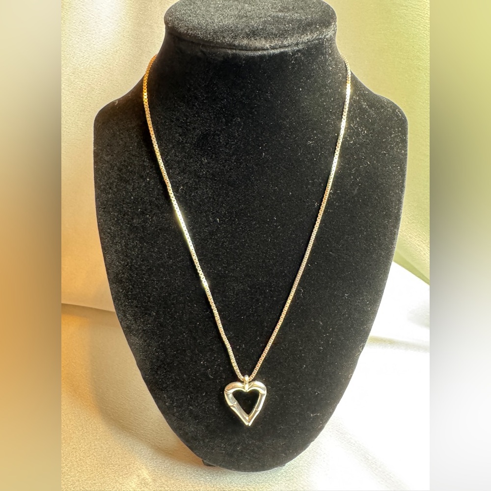 Gucci Bamboo 925 Silver Heart Necklace